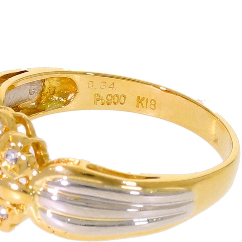 k18pt900/K18PTルビーダイヤリング0.34/0.05ct #12/4.0g//0.34/D0.05ct/Aランク/70