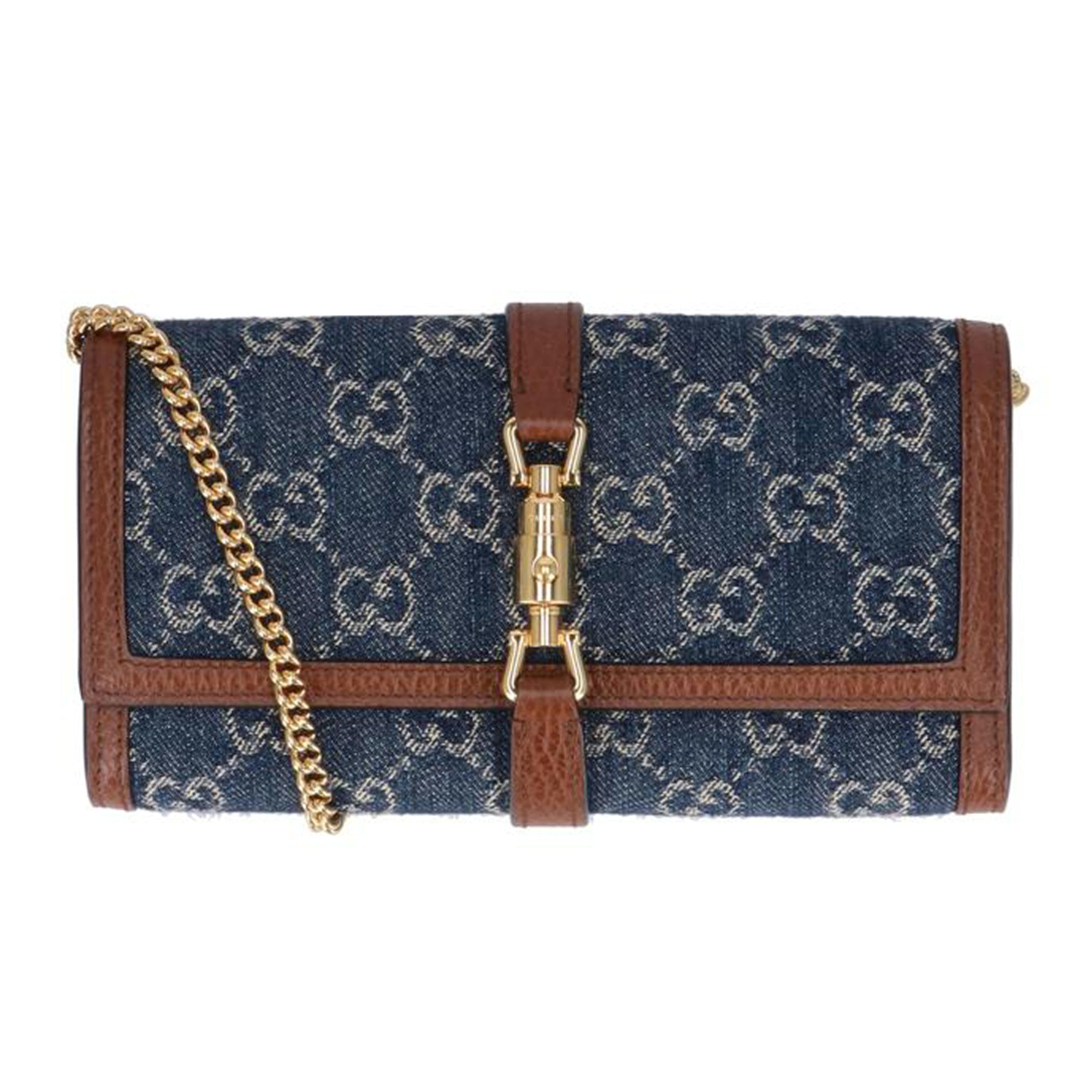 GUCCI グッチ/GGデニムジャッキー1961チェーンウォレット/652681//041*/SAランク/18