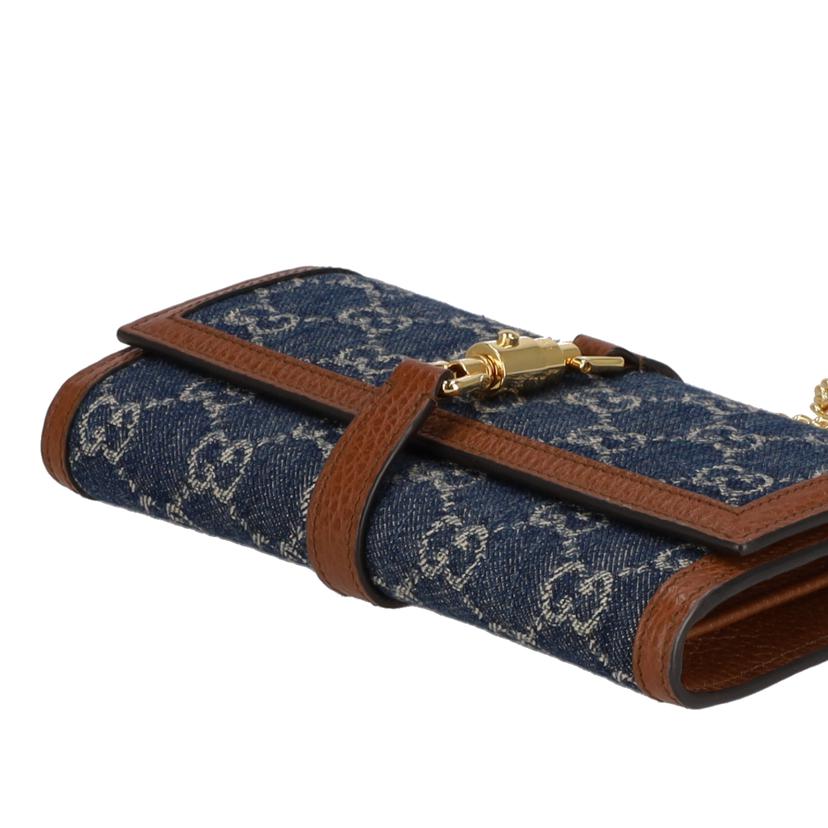 GUCCI グッチ/GGデニムジャッキー1961チェーンウォレット/652681//041*/SAランク/18