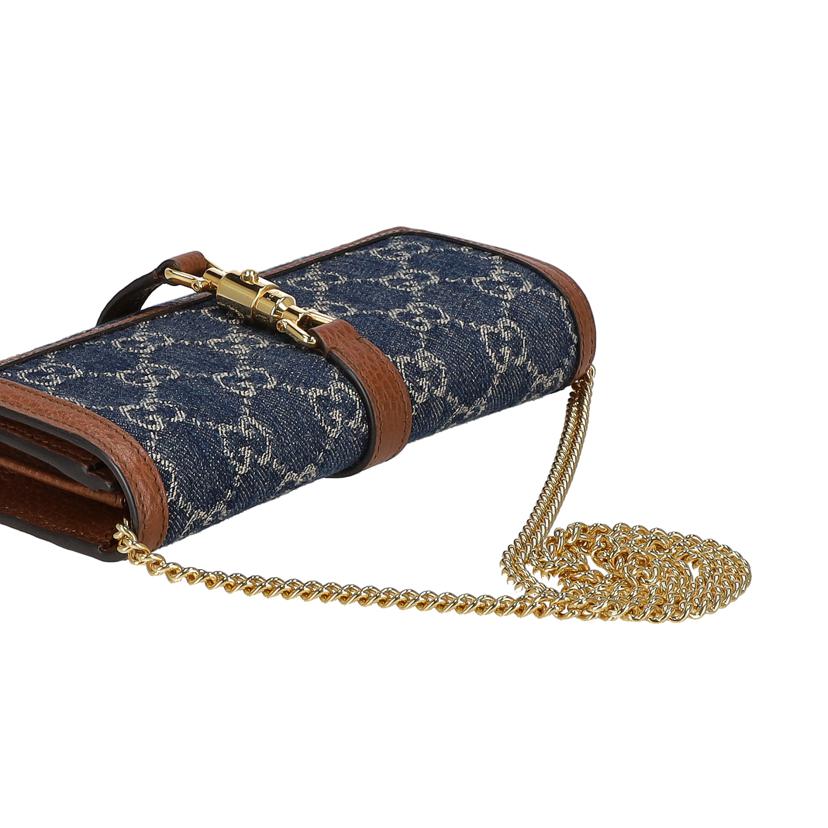 GUCCI グッチ/GGデニムジャッキー1961チェーンウォレット/652681//041*/SAランク/18