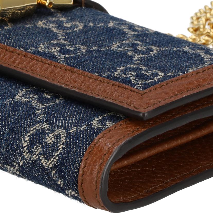 GUCCI グッチ/GGデニムジャッキー1961チェーンウォレット/652681//041*/SAランク/18