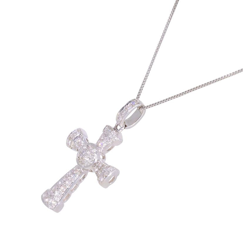 / K18WGダイヤネックレス0.35ct//Aランク/05