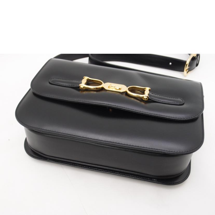 CELINE セリーヌ/馬車金具ショルダー/ブラック//Aランク/69