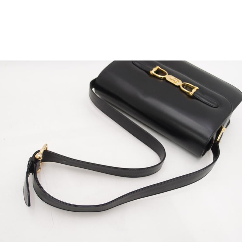 CELINE セリーヌ/馬車金具ショルダー/ブラック//Aランク/69