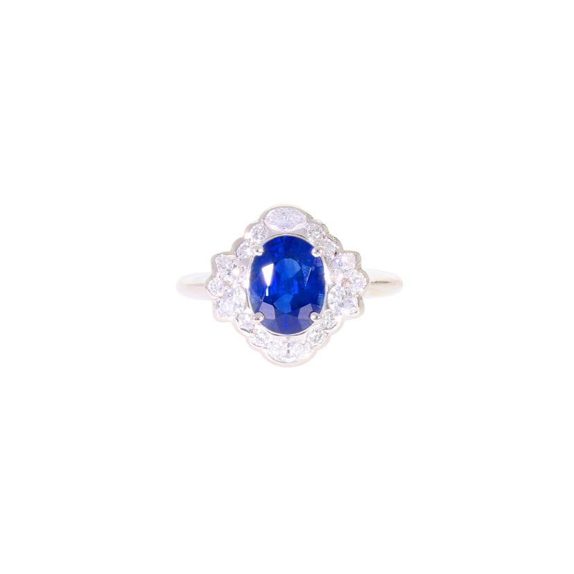 /◎ PT900サファイアダイヤリング2.34/D0.69ct//Aランク/59