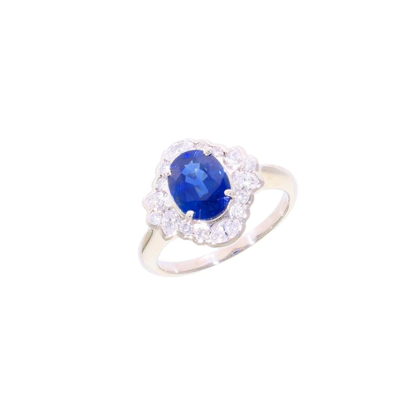 /◎ PT900サファイアダイヤリング2.34/D0.69ct//Aランク/59