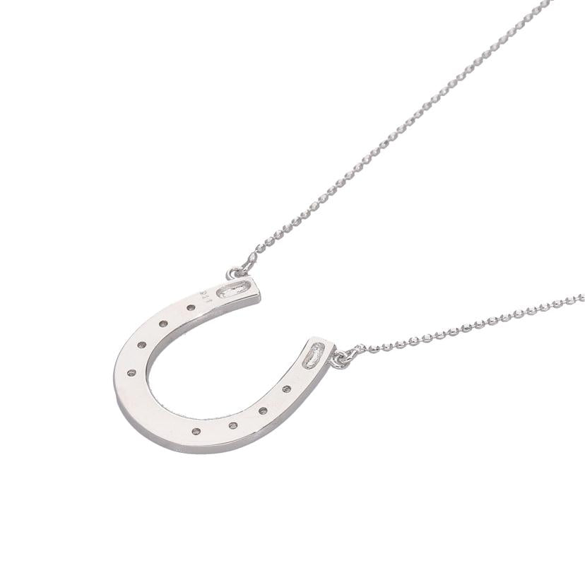 / K18WGダイヤネックレス0.11ct//ABランク/65