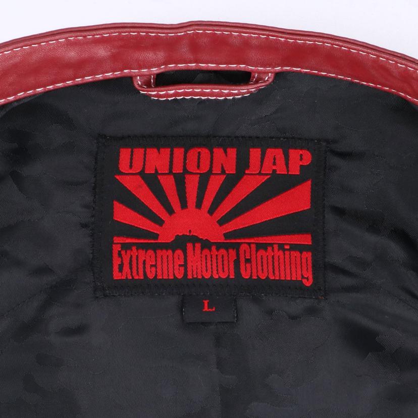 UNION JAP ユニオンジャップ/シングルライダースジャケット/赤茶//Aランク/18