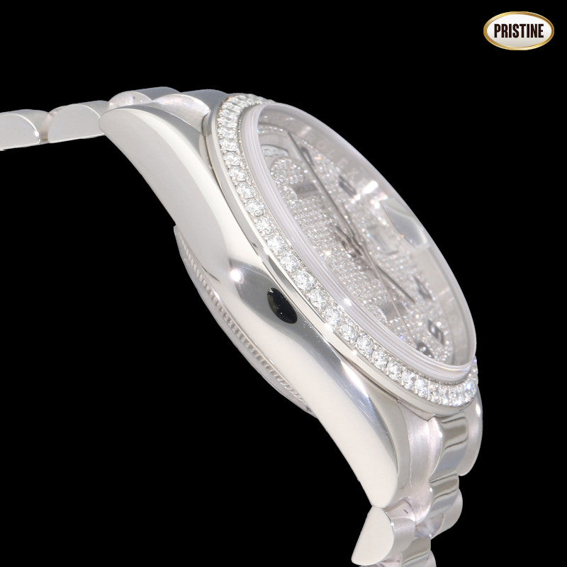 ROLEX ロレックス/デイデイト/ベゼルダイヤ/ダイヤ文字盤/プラチナ/118346//Y85*****/Aランク/75