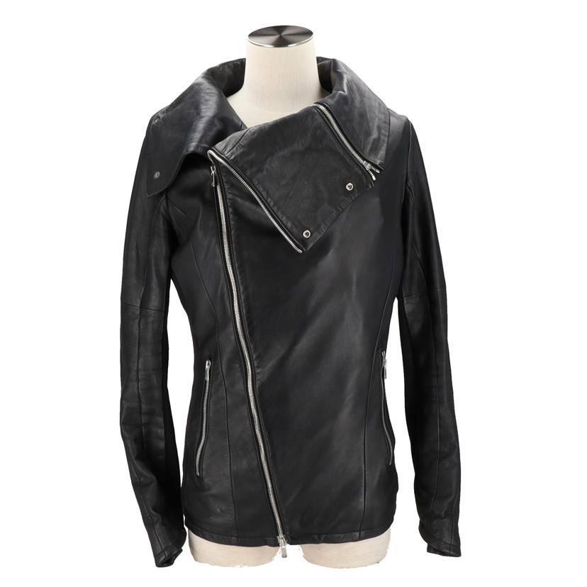 NO ID. ノーアイディ/ラムレザー/ハイネックライダースジャケット/ブラック/437030-555L//ABランク/18