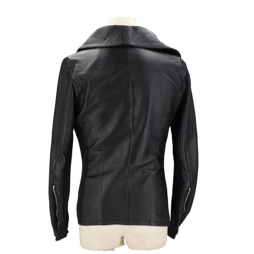 NO ID. ノーアイディ/ラムレザー/ハイネックライダースジャケット/ブラック/437030-555L//ABランク/18