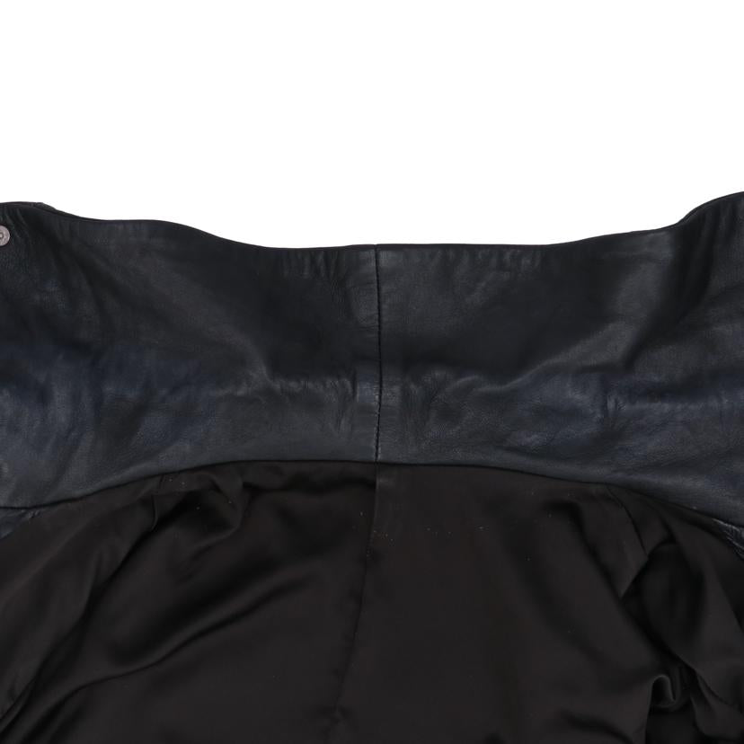 NO ID. ノーアイディ/ラムレザー/ハイネックライダースジャケット/ブラック/437030-555L//ABランク/18