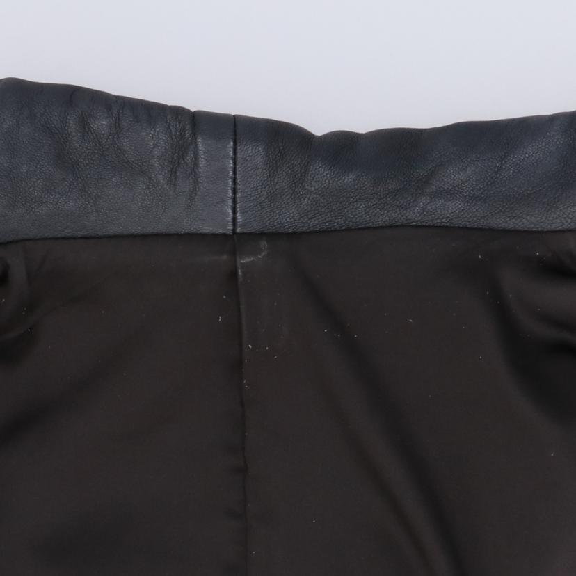 NO ID. ノーアイディ/ラムレザー/ハイネックライダースジャケット/ブラック/437030-555L//ABランク/18