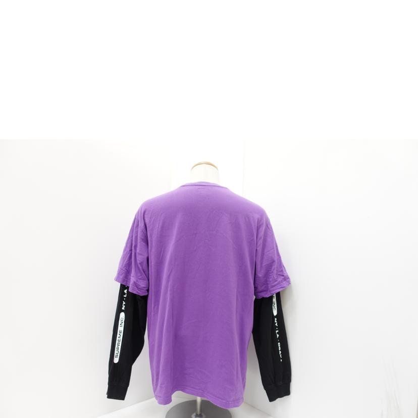 supreme シュプリーム/フェイクレイヤードロンT/パープル//Bランク/88