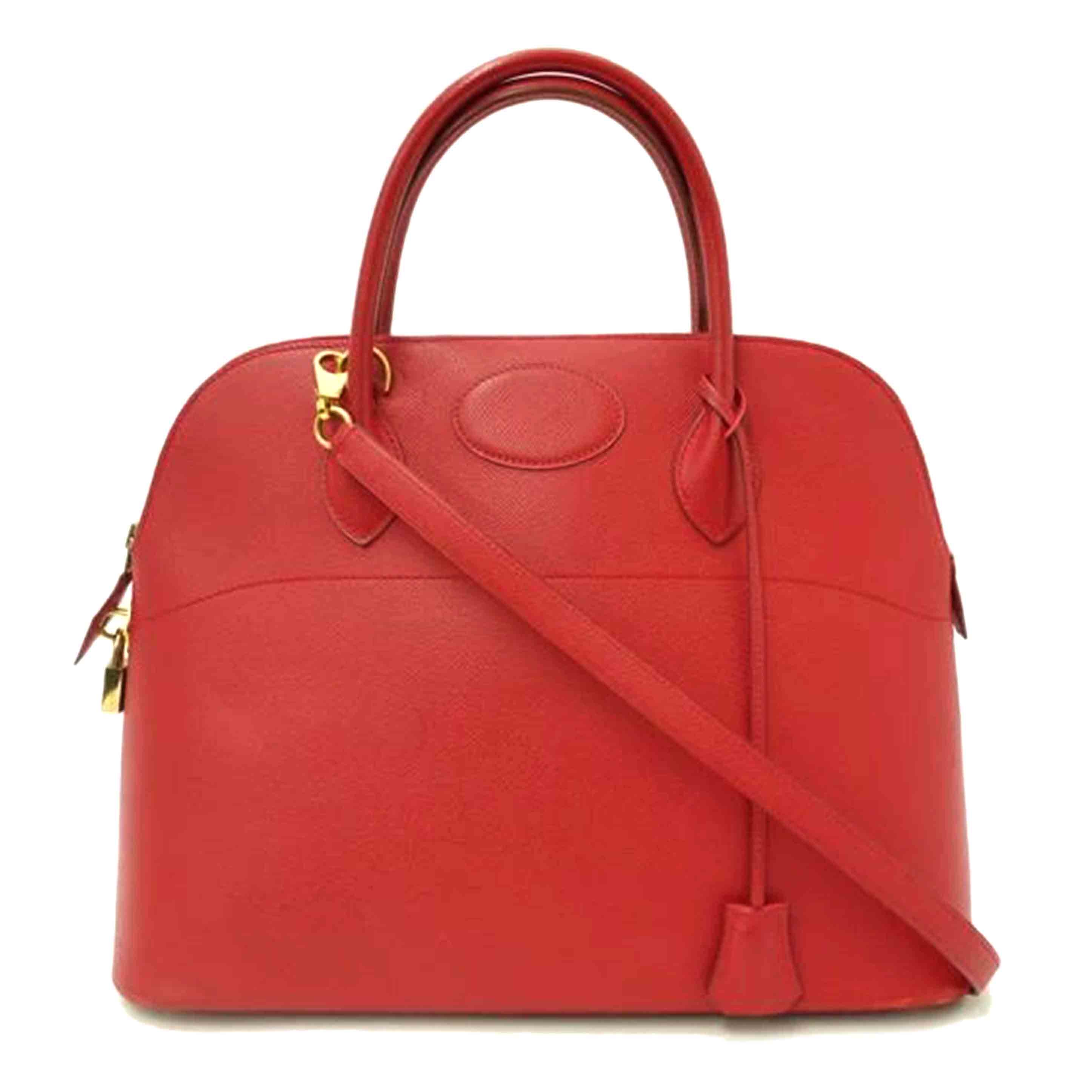 HERMES エルメス/ボリード37/エプソン/レッド系//□C(*****/Bランク/69