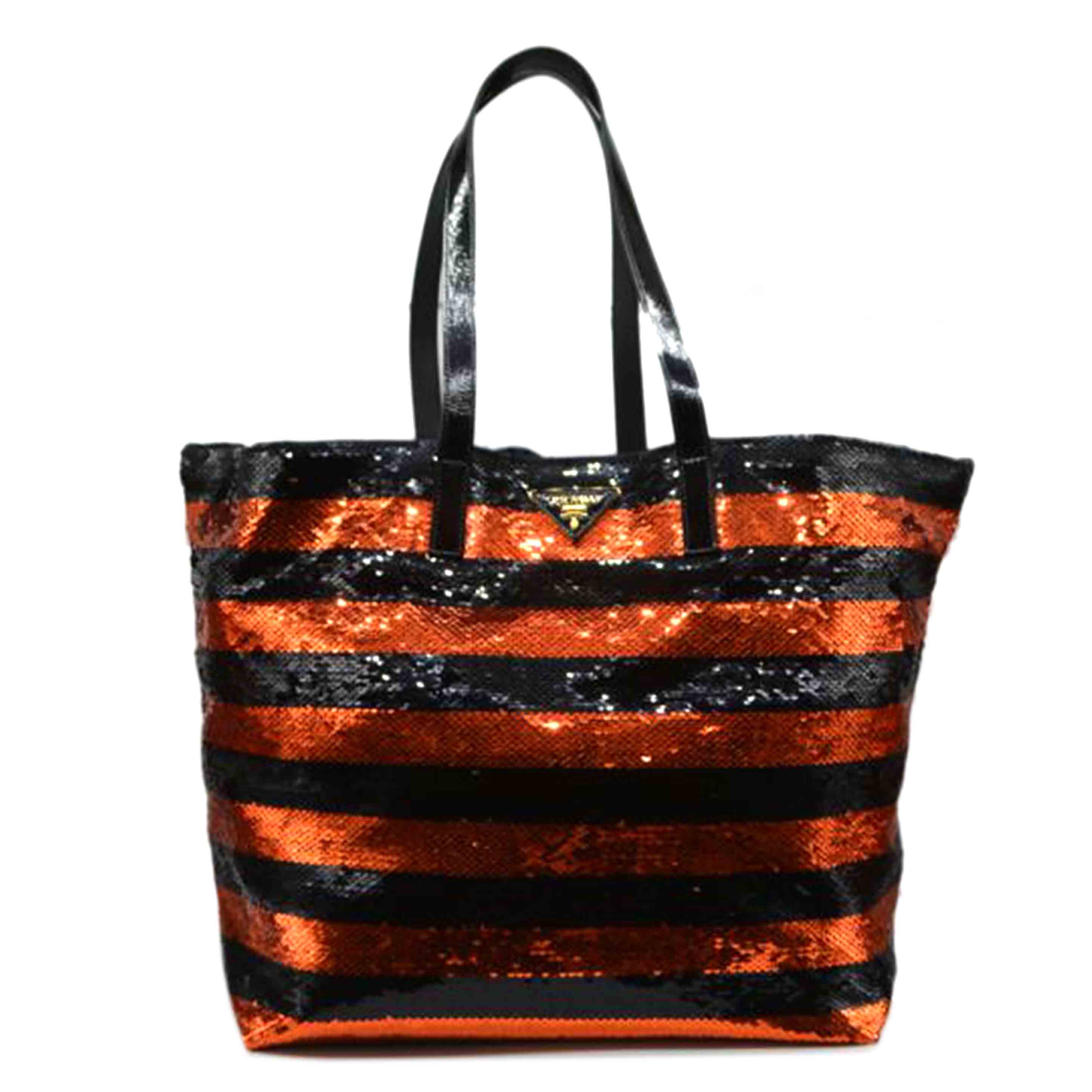 PRADA プラダ/マルチボーダーラインスパンコールレザートート//110/ABランク/89