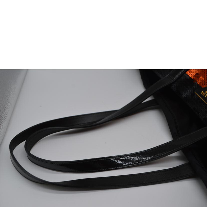 PRADA プラダ/マルチボーダーラインスパンコールレザートート//110/ABランク/89