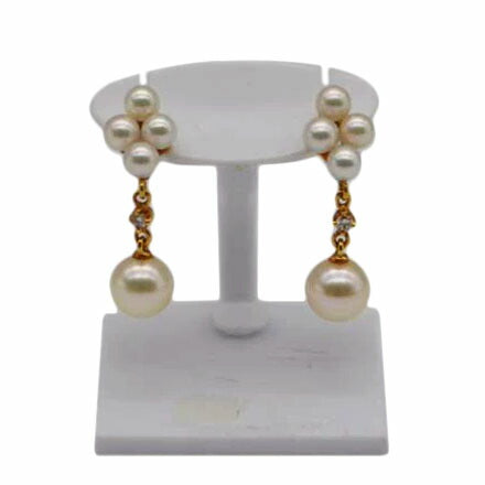 MIKIMOTO ミキモト/MIKIMOTO K18パールダイヤピアス /3.0g//ABランク/89