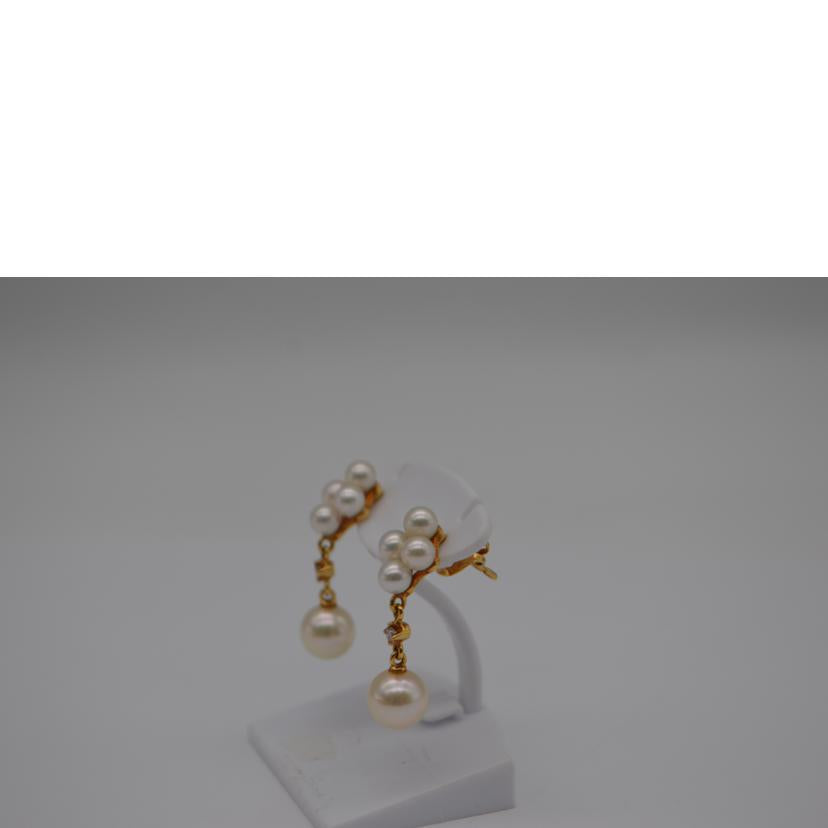MIKIMOTO ミキモト/MIKIMOTO K18パールダイヤピアス /3.0g//ABランク/89