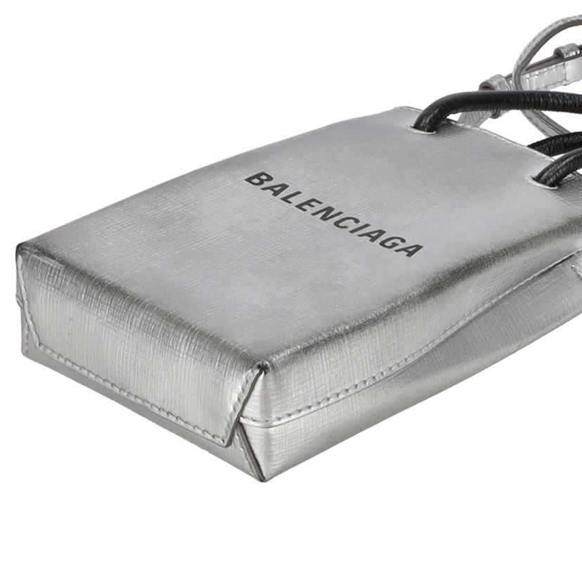 BALENCIAGA バレンシアガ/ショッピングフォンホルダー2WAYショルダーバッグ/シルバー/593826//811**********/ABランク/18