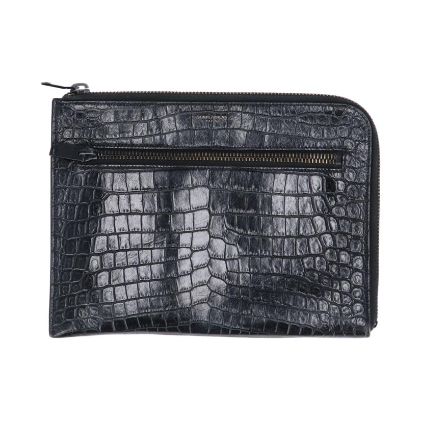SAINT LAURENT サンローラン/エンボスレザークラッチバッグ/ブラック/479964DZEOU//GNC*****/ABランク/18