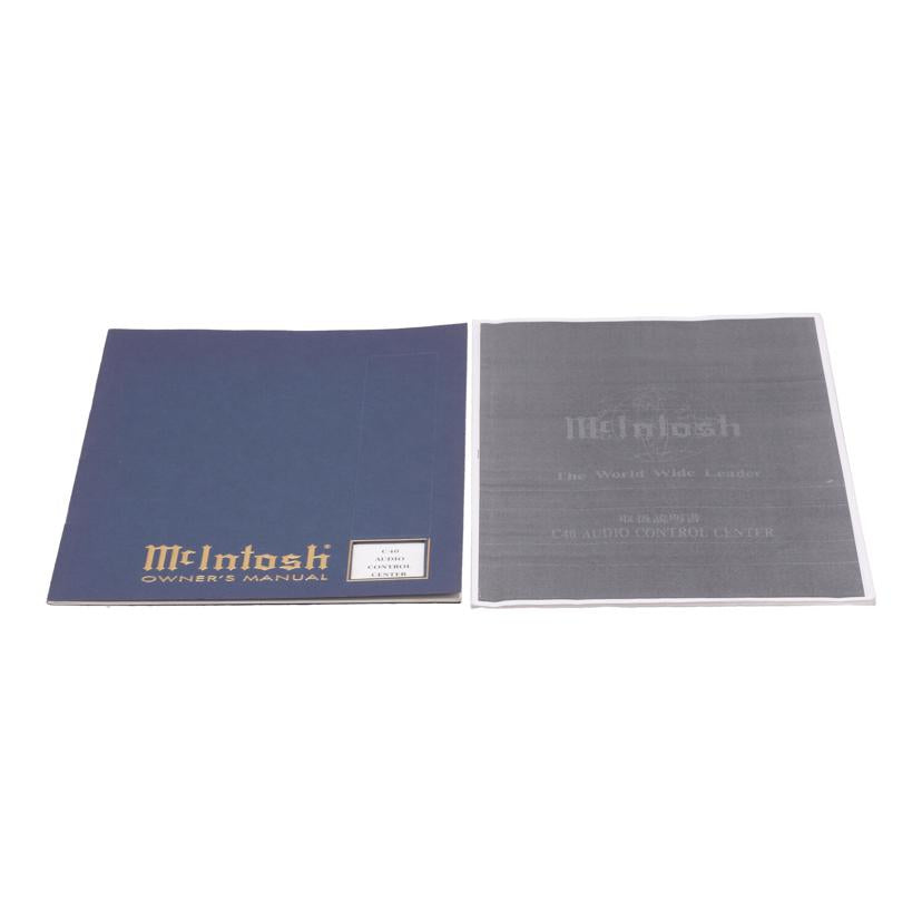 McIntosh マッキントッシュ /オーディオコントロールセンター/C40//JHD3379/ABランク/75