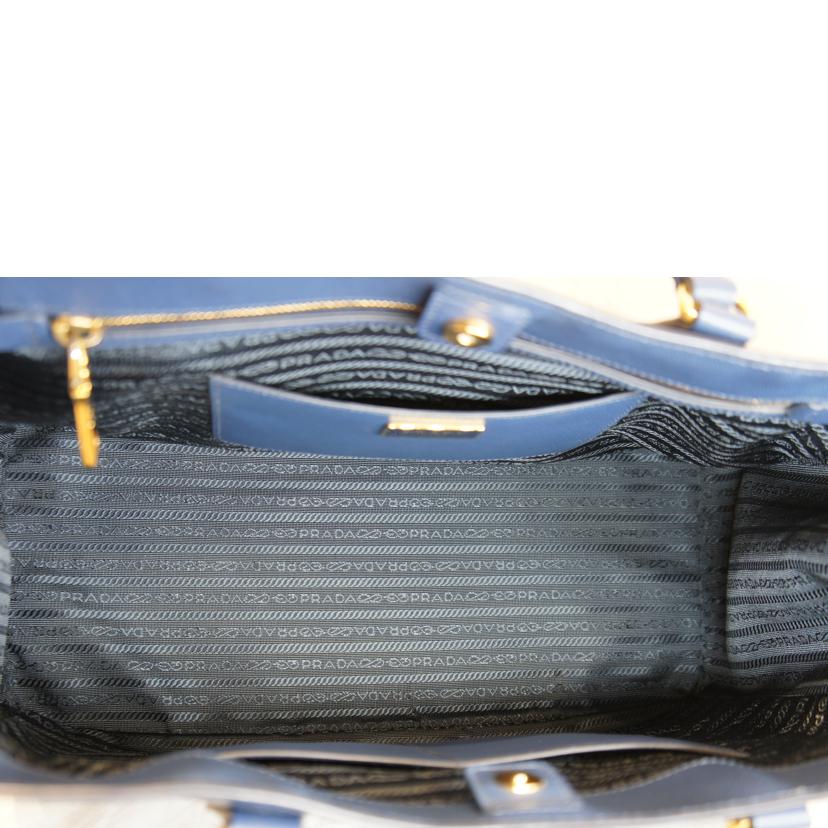 PRADA プラダ/サフィアーノレザートートブルー//173/Aランク/92