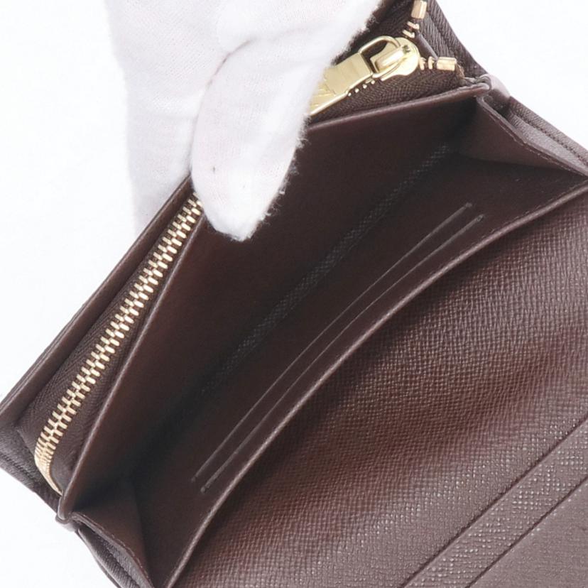 LV ルイヴィトン/ポルトフォイユ・トレゾール/ダミエ・エベヌ/N61736//CA0***/Aランク/75