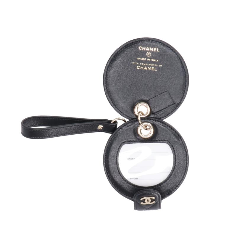 CHANEL シャネル/ココマークラムスキンラウンドネームタグ//289*****/Aランク/75