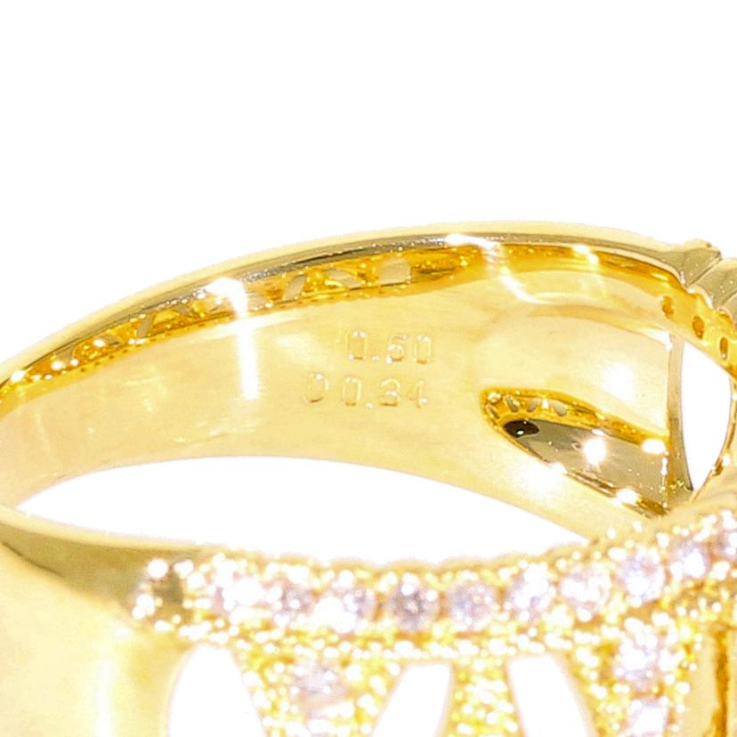 /◎ K18ダイヤリング0.50/0.34ct//Aランク/59