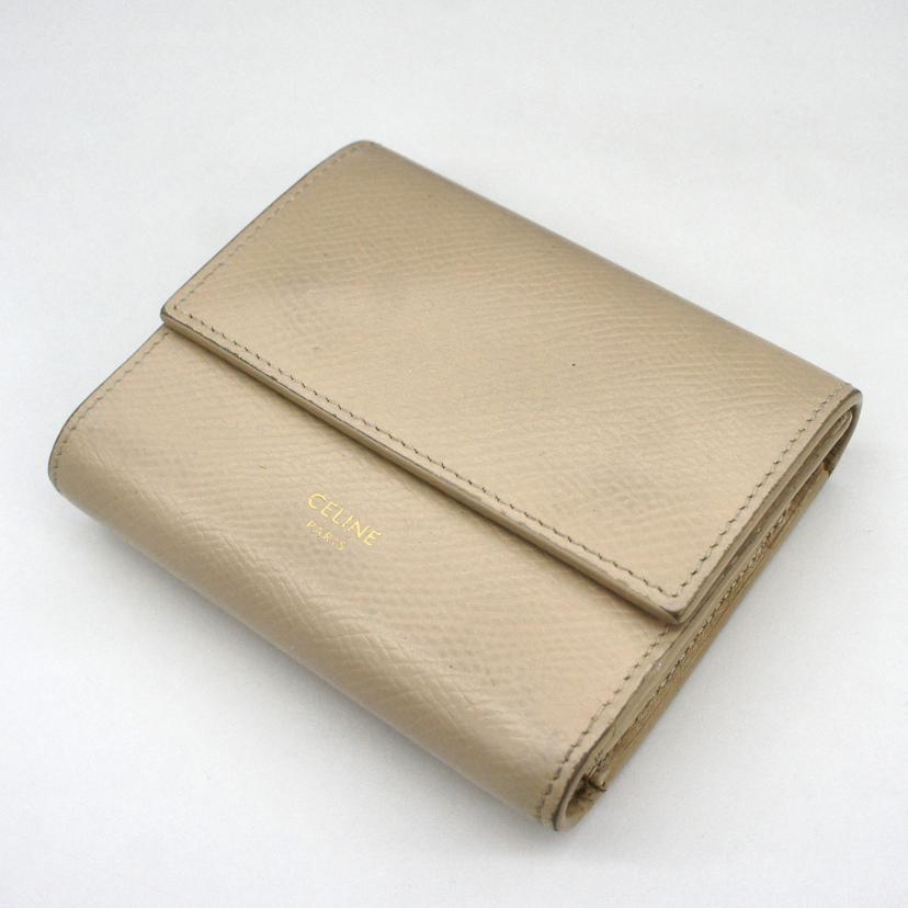 CELINE セリーヌ/スモール トリフォールドウォレット/ベージュ/10B57 3BEL//W・I******/Bランク/18