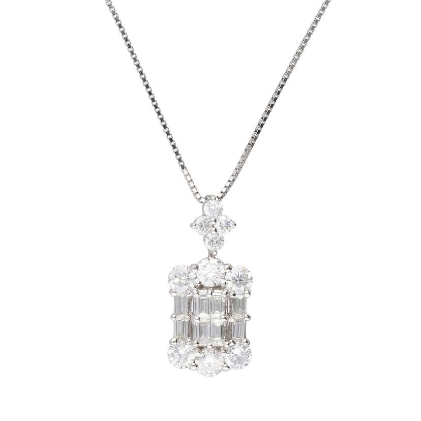 /◎PT900/850ダイヤネックレス1.50ct//Aランク/59