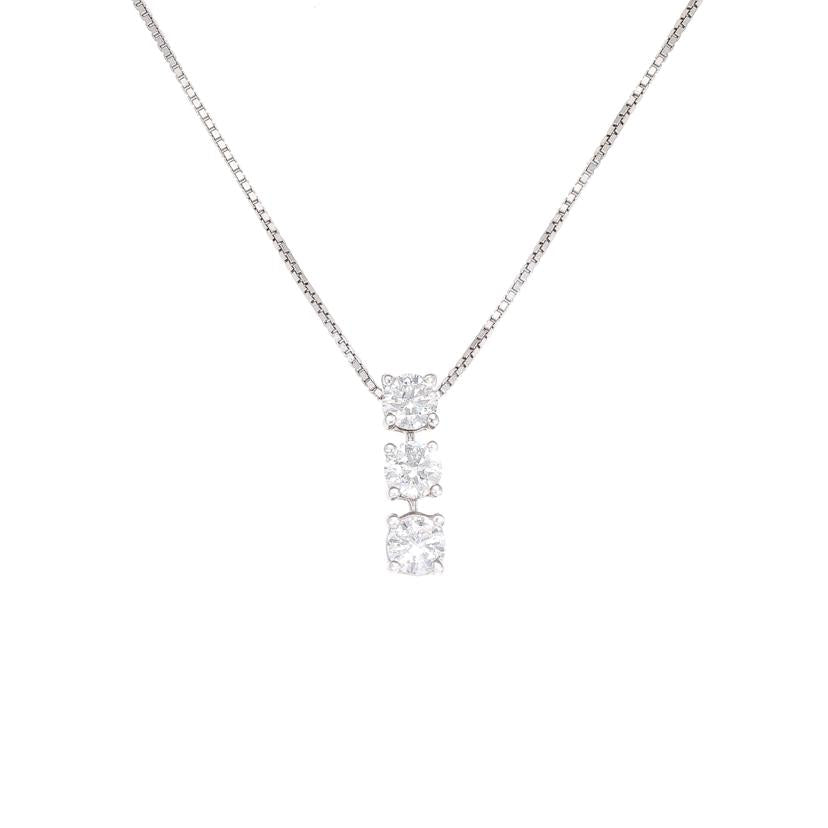 / K18WGダイヤネックレス0.645ct//Aランク/05