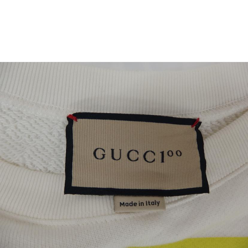 GUCCI グッチ/I 22SS /100周年記念ロゴプリントトレーナー/ホワイト//Bランク/82