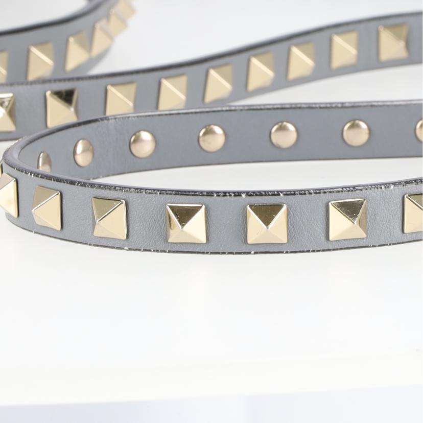 VALENTINO ヴァレンティノ/ロックスタッズトップハンドル2WAYショルダーバッグ/グレー//BL-********/ABランク/18