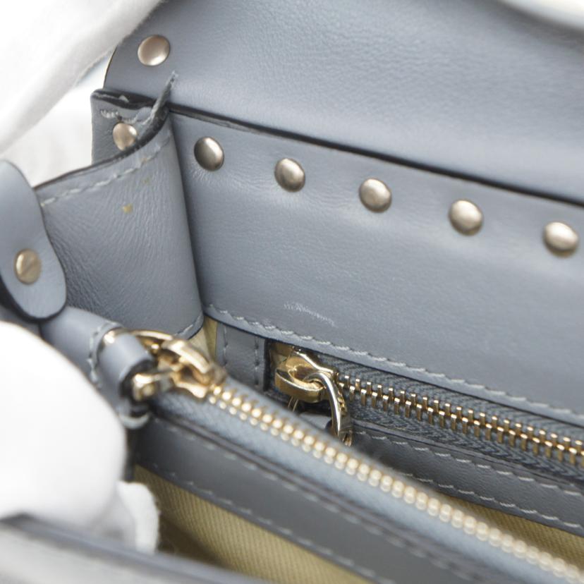 VALENTINO ヴァレンティノ/ロックスタッズトップハンドル2WAYショルダーバッグ/グレー//BL-********/ABランク/18