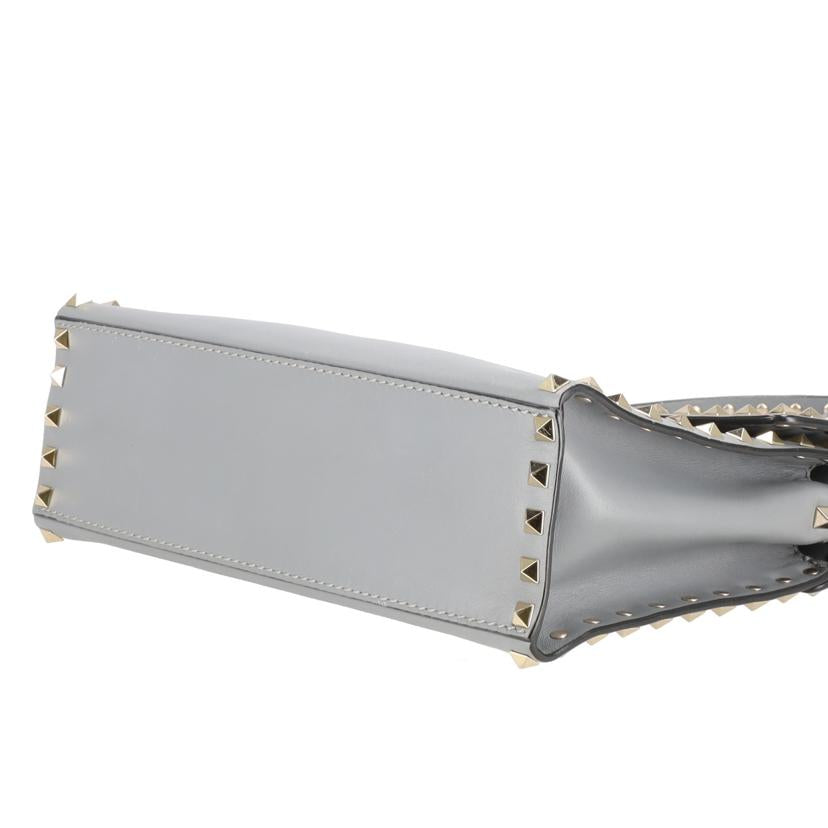 VALENTINO ヴァレンティノ/ロックスタッズトップハンドル2WAYショルダーバッグ/グレー//BL-********/ABランク/18