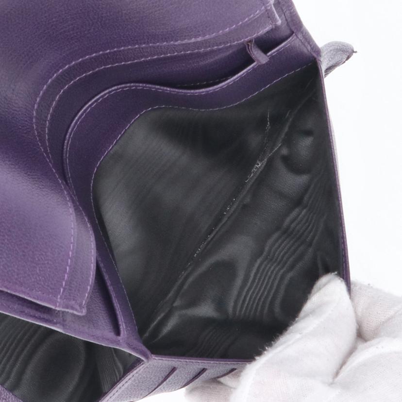 CHANEL シャネル/ココマーク/レザー二つ折り長財布/パープル/A11866//614****/Aランク/18