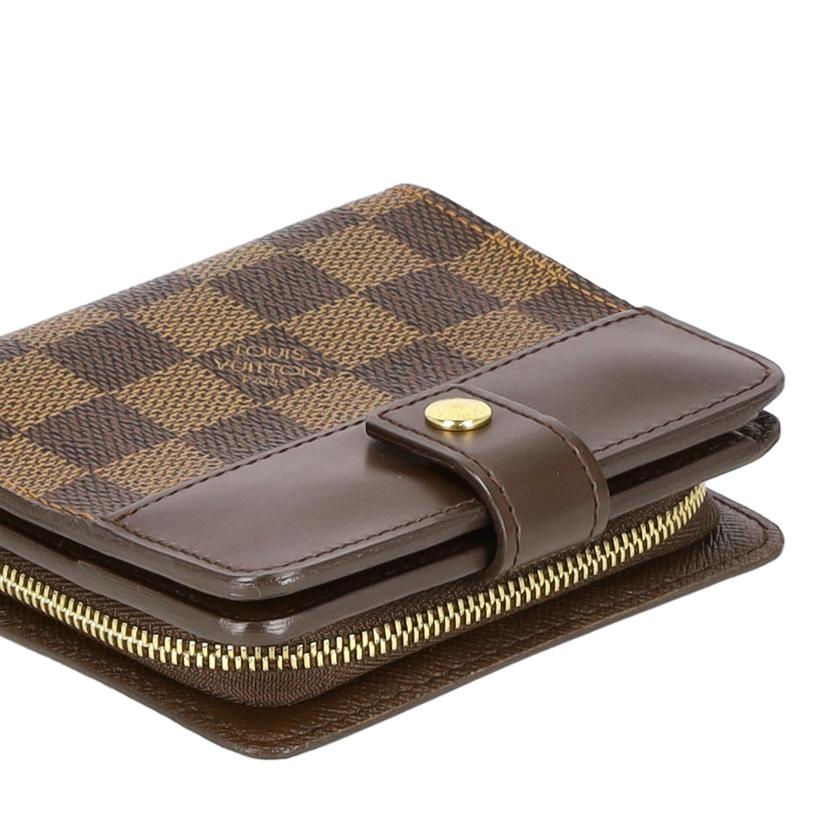 LV ルイ・ヴィトン/コンパクトジップ/ダミエ/エベヌ/N61668//CA1***/ABランク/05