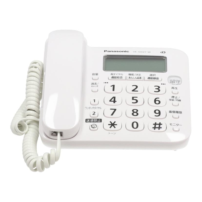 Panasonic パナソニック /コードレス電話機/RU.RU.RU/VE-GD27DL//4CCFA786114/Bランク/62