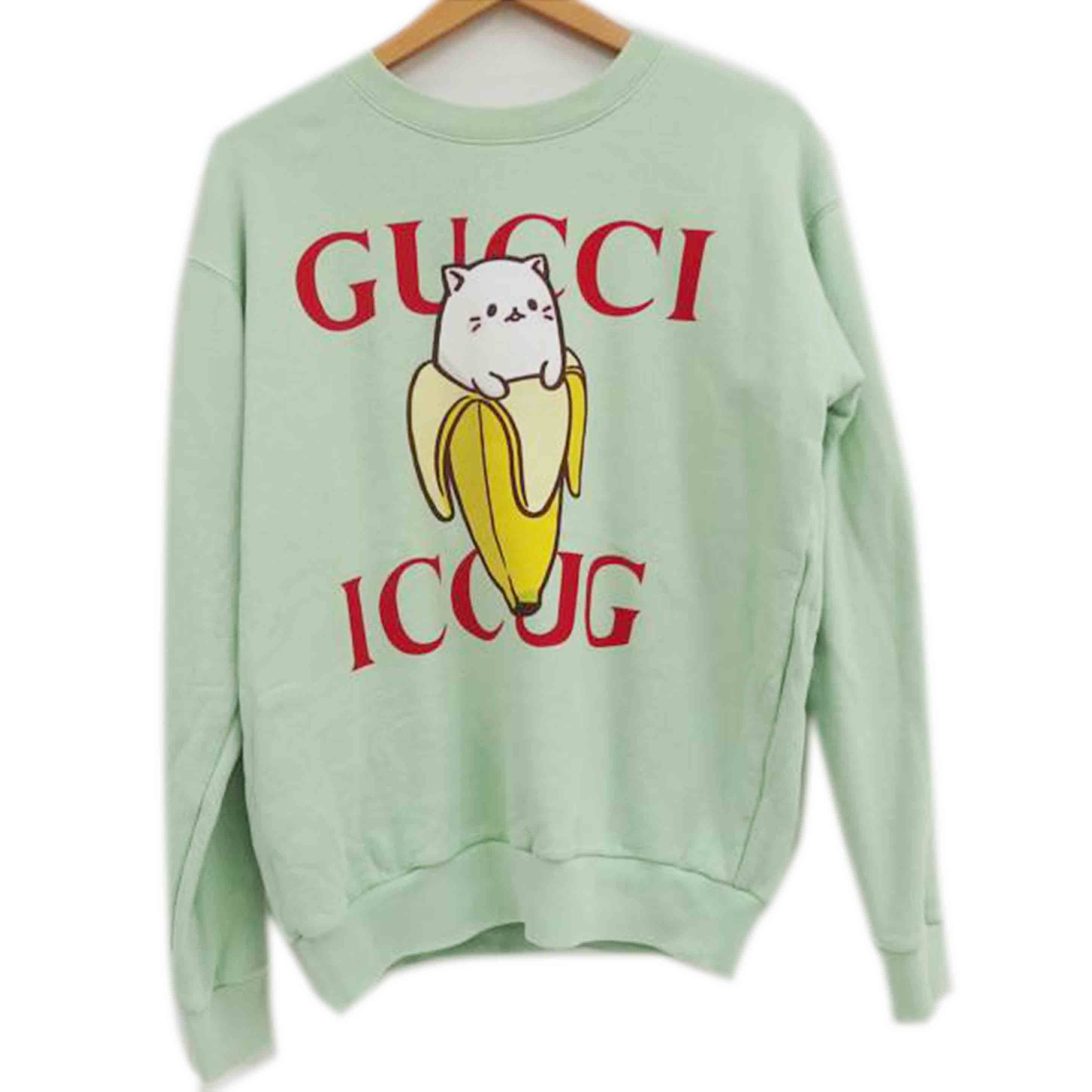 GUCCI グッチ/GUCCI ロゴキャットエンプロイダリーコットントレーナー//ABランク/82