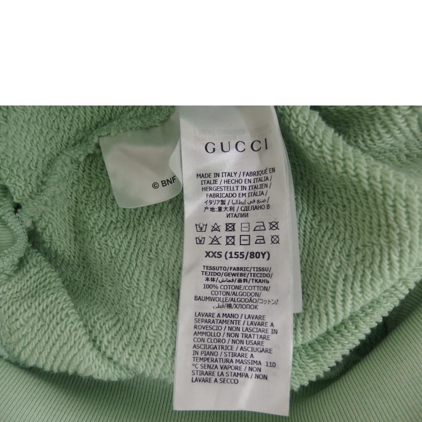 GUCCI グッチ/GUCCI ロゴキャットエンプロイダリーコットントレーナー//ABランク/82