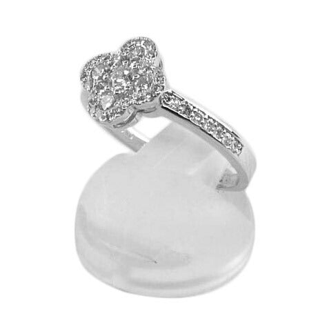 / K18WGダイヤリング0.55ct//ABランク/64