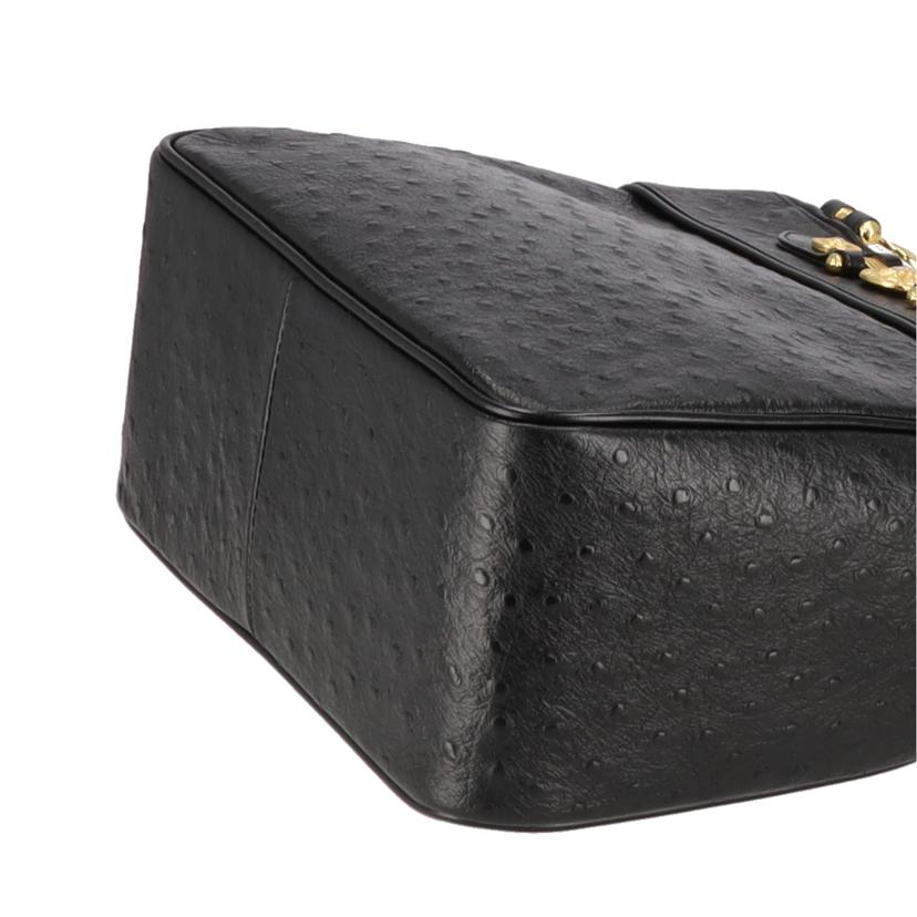 GIANNI VERSACE ジャンニヴェルサーチ/ゴールド金具/ハンドバッグ/ブラック//Aランク/18