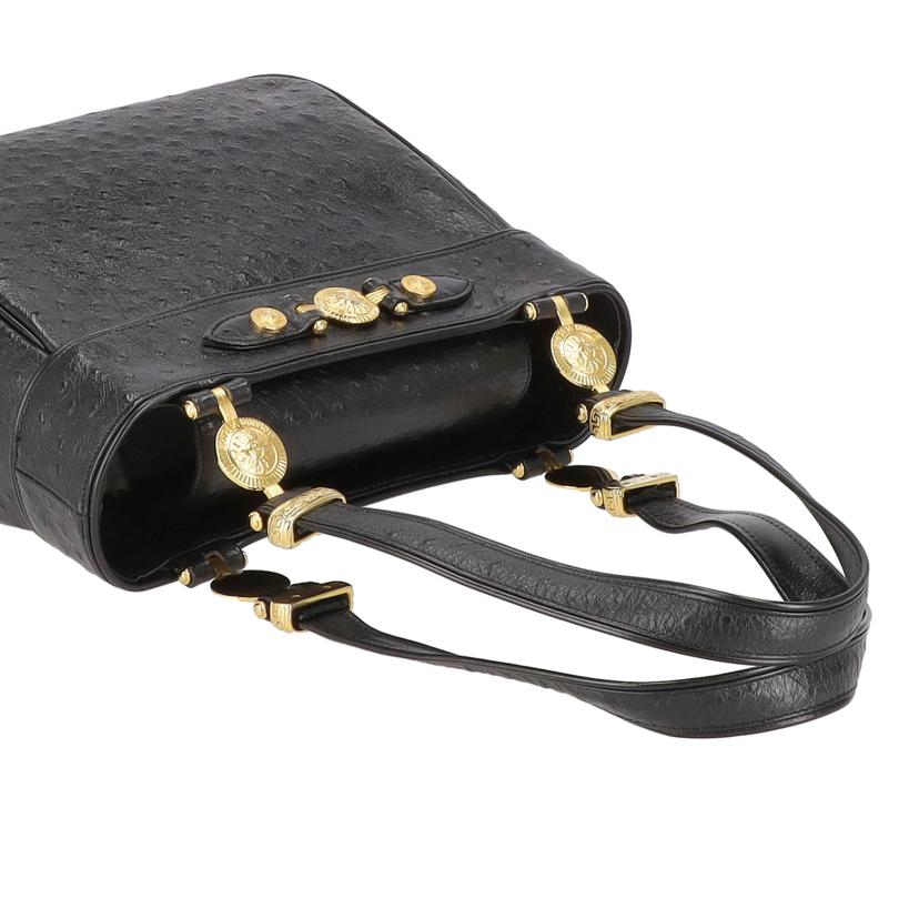 GIANNI VERSACE ジャンニヴェルサーチ/ゴールド金具/ハンドバッグ/ブラック//Aランク/18