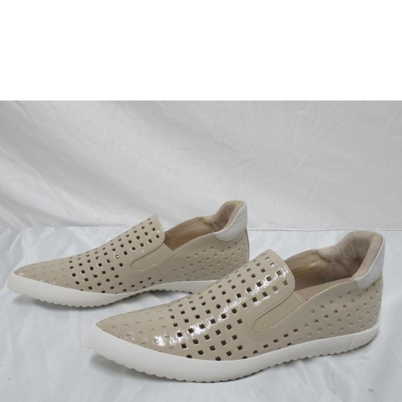 MANA/レディーススニーカー/スリッポンパンチング エナメル/ベージュ/556013-10//SAランク/63