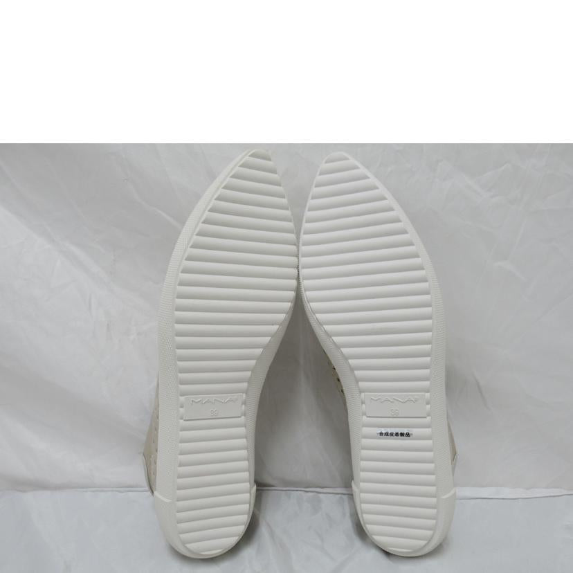 MANA/レディーススニーカー/スリッポンパンチング エナメル/ベージュ/556013-10//SAランク/63