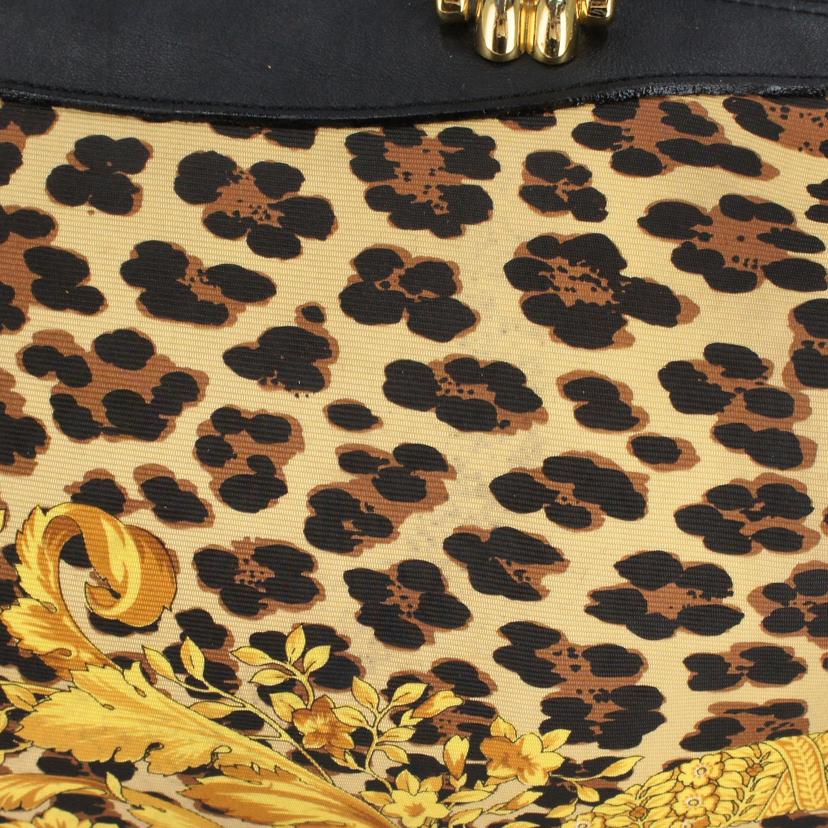 GIANNIVERSACE ジャンニヴェルサーチ /ボストンバッグ/ハンドバッグ/レオパード柄//ABランク/18