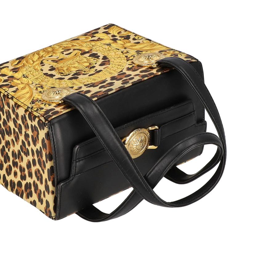 GIANNIVERSACE ジャンニヴェルサーチ/ボックス型ハンドバッグ/レオパード柄//ABランク/18