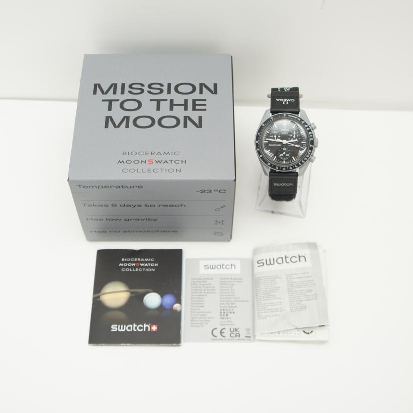 OMEGA×swatch オメガ×スウォッチ/MISSION TO THE MOON/クオーツ/S033M100//Aランク/05